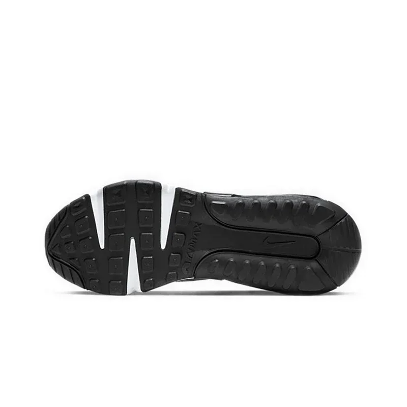 나이키 에어맥스 2090 빈티지 로우탑 캐주얼 런닝화 남성용, 블랙 및 실버 색상.