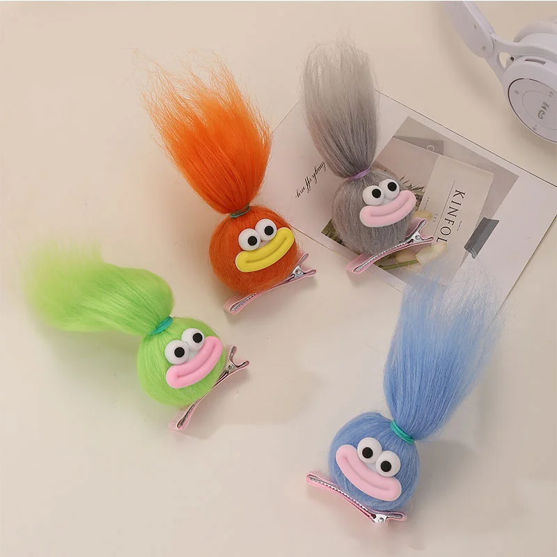 مشبك شعر فم نقانق لطيف قبيح ، دبوس شعر قطيفة ، إكسسوارات كبيرة ، مضحك #5