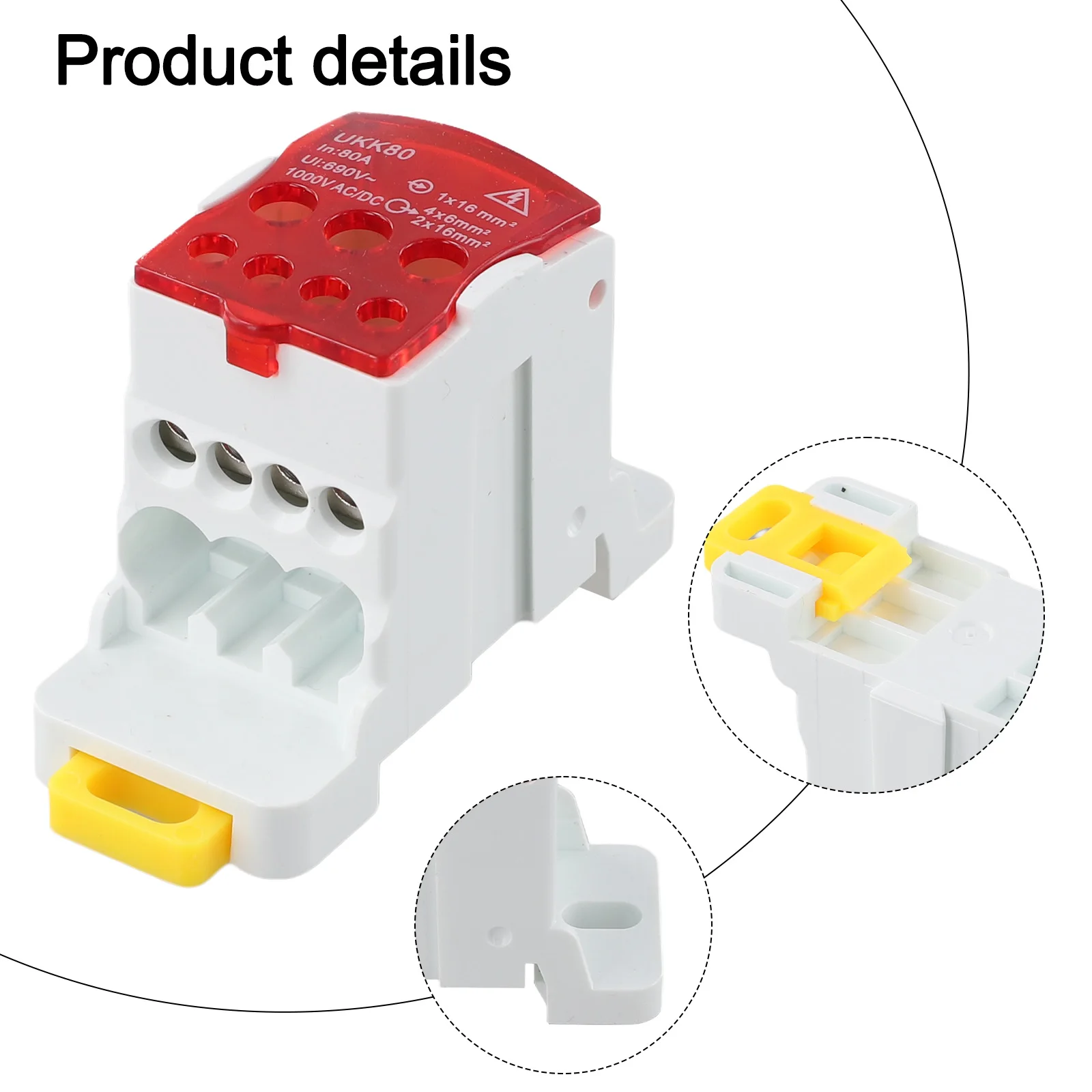 

Электрическая клеммная коробка Borneira Разъем для DIN-рейки Гибкие комбинации Корпус ПК и латунная направляющая Конструкция быстрой проводки