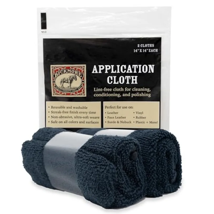 

2-Pack Lint-Free Application Cloth for Leather Cleaner, Conditioner, and Polish Scratch-Free Microfiber Towel for Smooth Applic