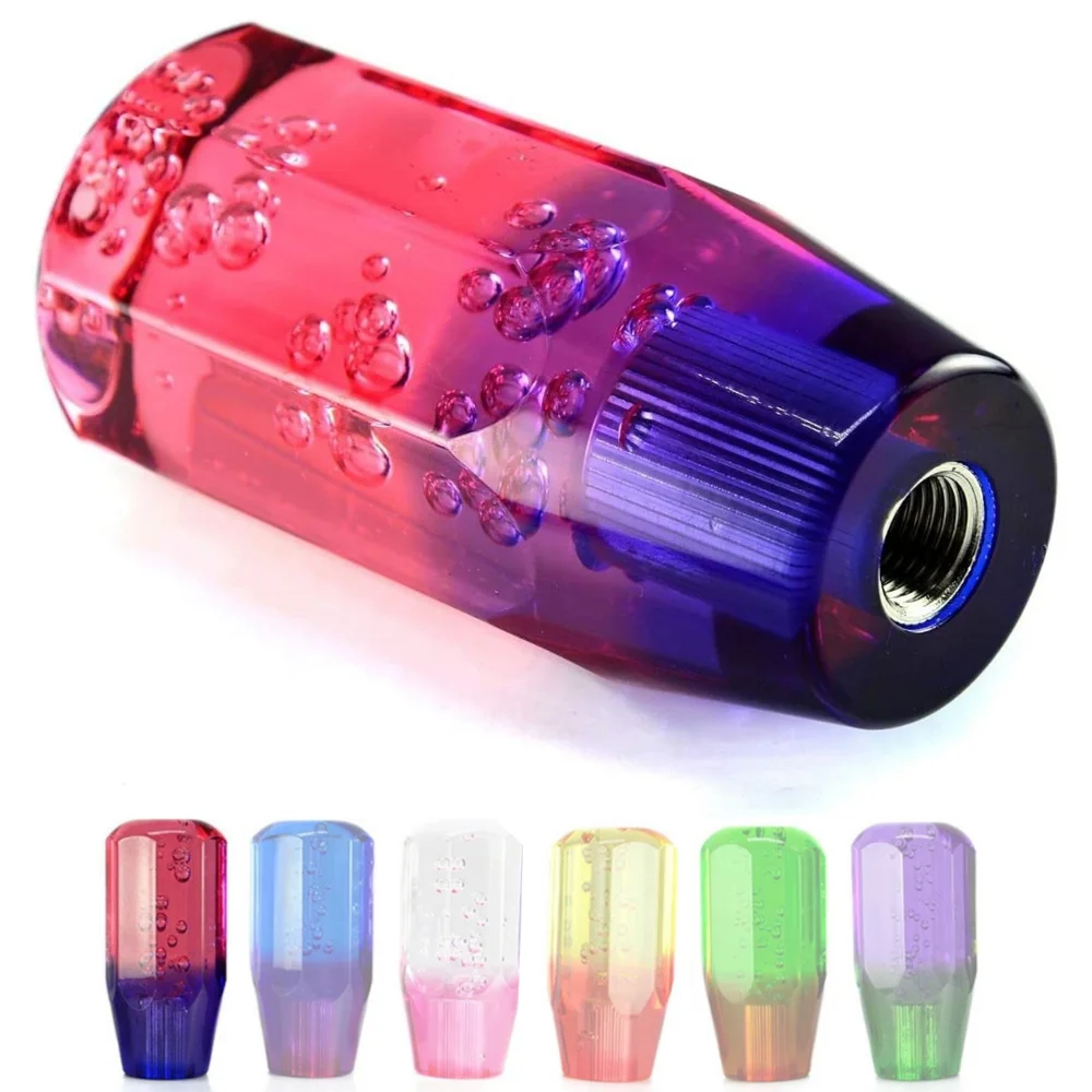 

Gear Shift Knob Crystal Bubble Stick AT MT Universal Transparent Ball Shifter Lever Head Screw-in Car Parts