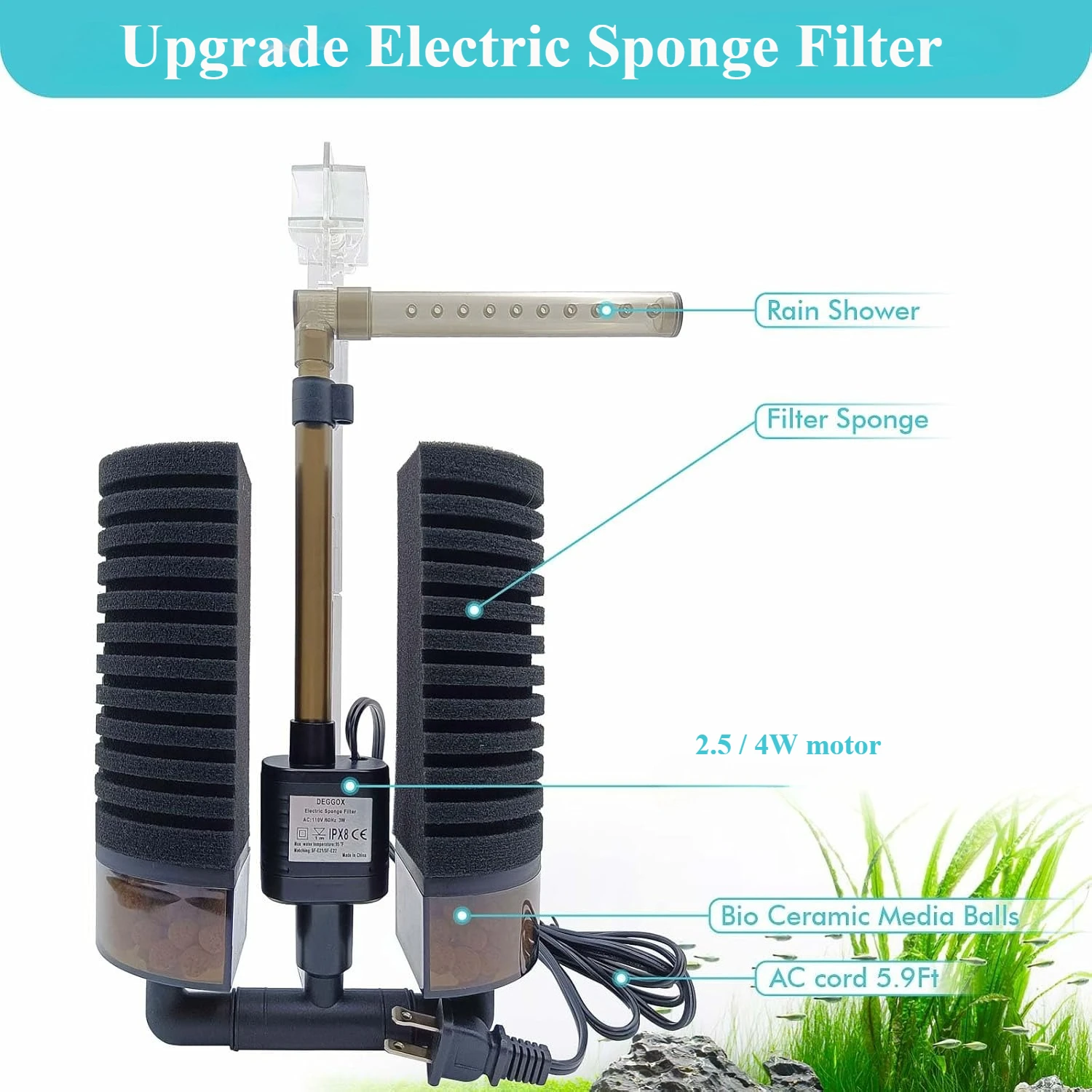 3-IN-1 Clip on Electric Power  - Aquarium Planted Filter ulasan dan harga