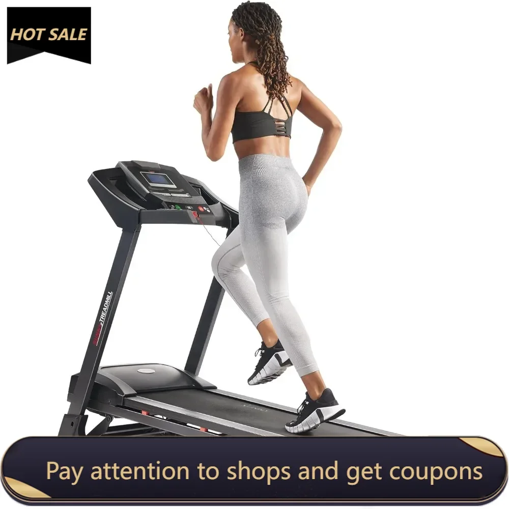 

Premium Treadmill with Auto Incline, Dedicated Speed Buttons, Double Deck Technology，Digital Performance Display, BMI Calculator