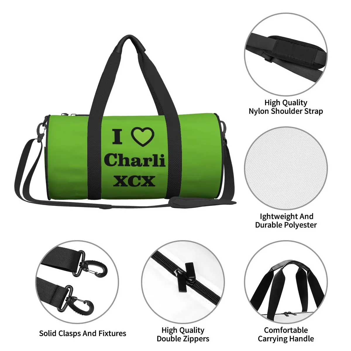 Charli XCX – Brat Sporttasche Oxford Sporttaschen Fitnessstudio Zubehör Training Design Handtasche Grafik Fitnesstasche für Paare