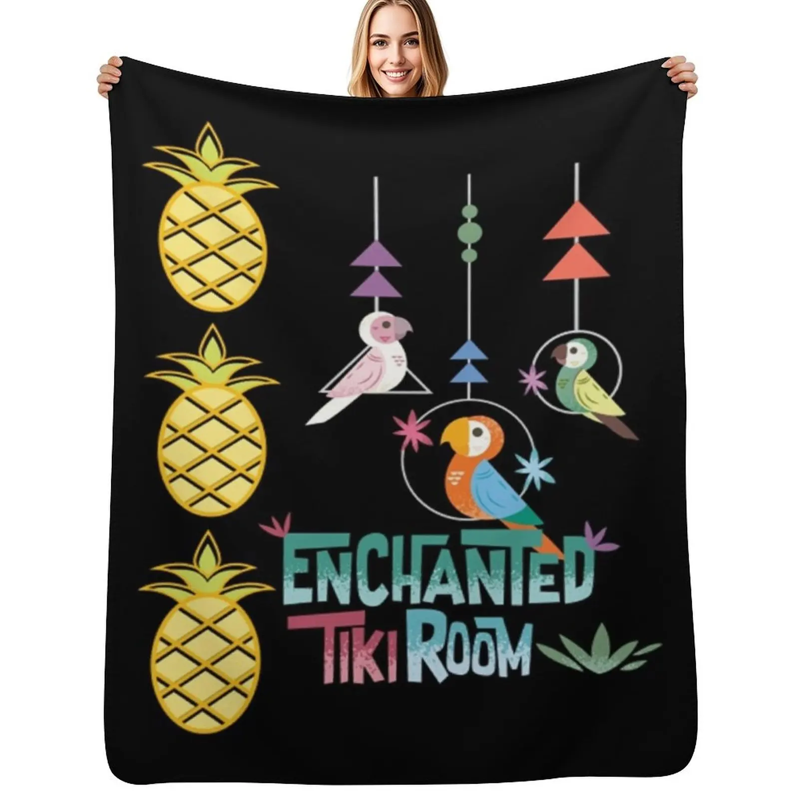 

Enchanted Tiki Room T-Shirt Throw Blanket Fuzzy Plush Throw Blanket for Sofa Chair