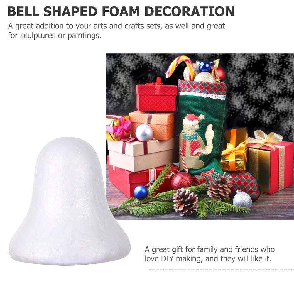 20 pçs sino de bolha moldes de natal pendurado ornamento diy espumas jingle pingente decoração grinalda branco árvore de natal forma pingentes