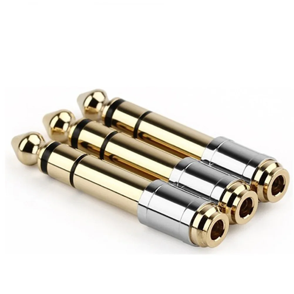 ABZW 3Pc 6.35Mm To 3.5Mm Converters 1/4Inch Male 1/8Inch Female 6.35 To 3.5 Jack Headphone Audio Adapter Microphone Connector