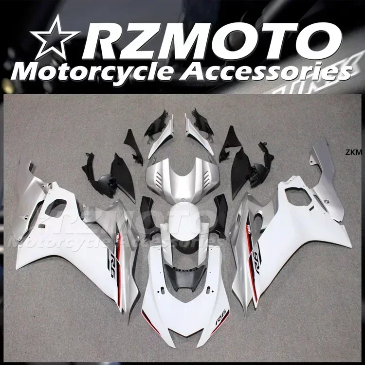 4Gifts New ABS Motorcycle Fairings Kit Fit For YAMAHA YZF R6 2017 2018 2019 2020 2021 2022 2023 Bodywork Set Custom White Sliver