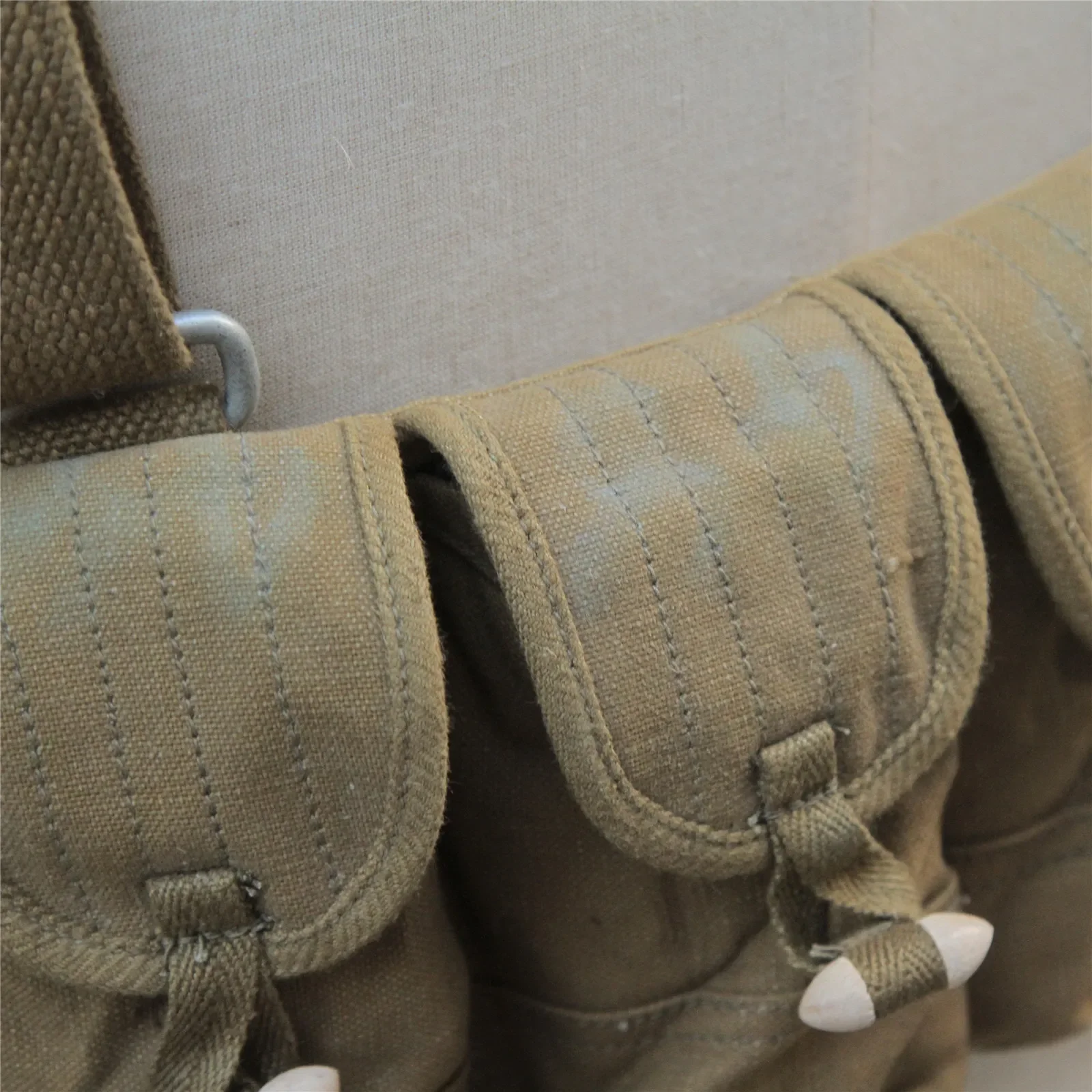 مستودع أصلي حقيقي فائض من النوع الصيني 56 شبه الذخيرة الصدر تلاعب باندولير الحقيبة SKS 7.62 10 جيوب عسكرية قديمة