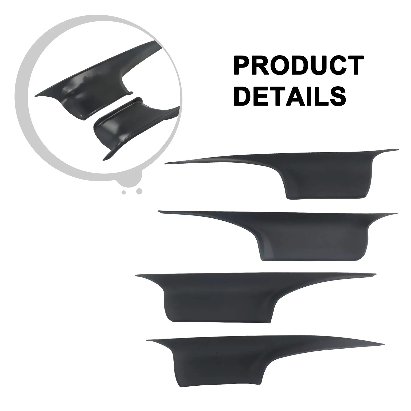 4PCS Car Door Inner Front Handle Brace Black Cover For BMW 7Series F01/F02 2008-2015 Door Pull Handle Covers OEM 51419115501