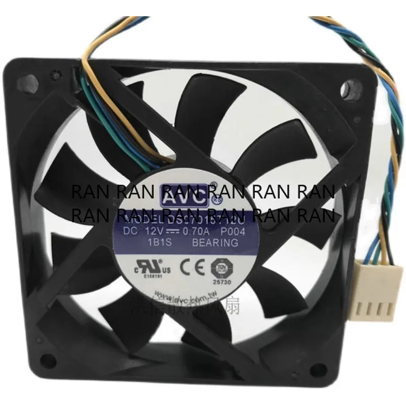 

New CPU Fan for AVC DS07015T12U 12V 0.70A 7CM 7015 PWM high air volume cooling fan 70*70*15MM