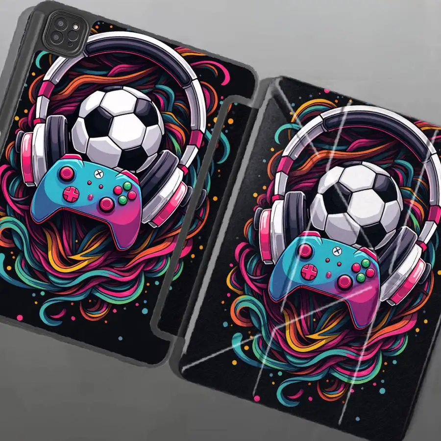 Soccer Game Fusion Holder Cover Tablet Case For iPad Pro 11th 10th 9th 8th 7th 12.9inch Pro 2025 Air 4 5 M3 M2 M4 11inch Mini 6