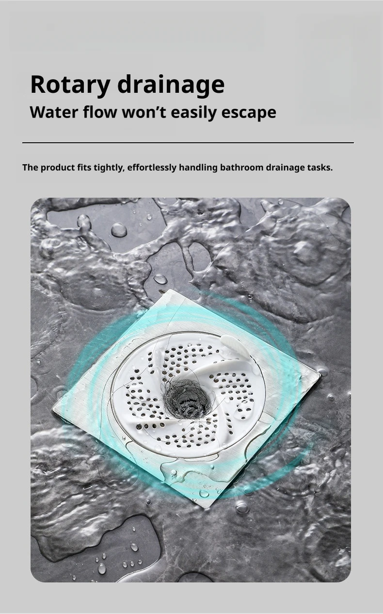 1/3/6 Stück Japanischer Wirbel-Haarfänger, Universeller Badezimmer-Waschbeckenfilter, Verstopfungsschutz-Abflussfilter – Detail 5