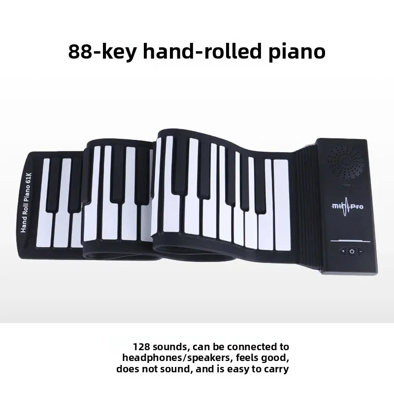 

88 key portable mobile scroll piano 61 key thickened electronic piano for beginners, adults, and children foldable keyboard