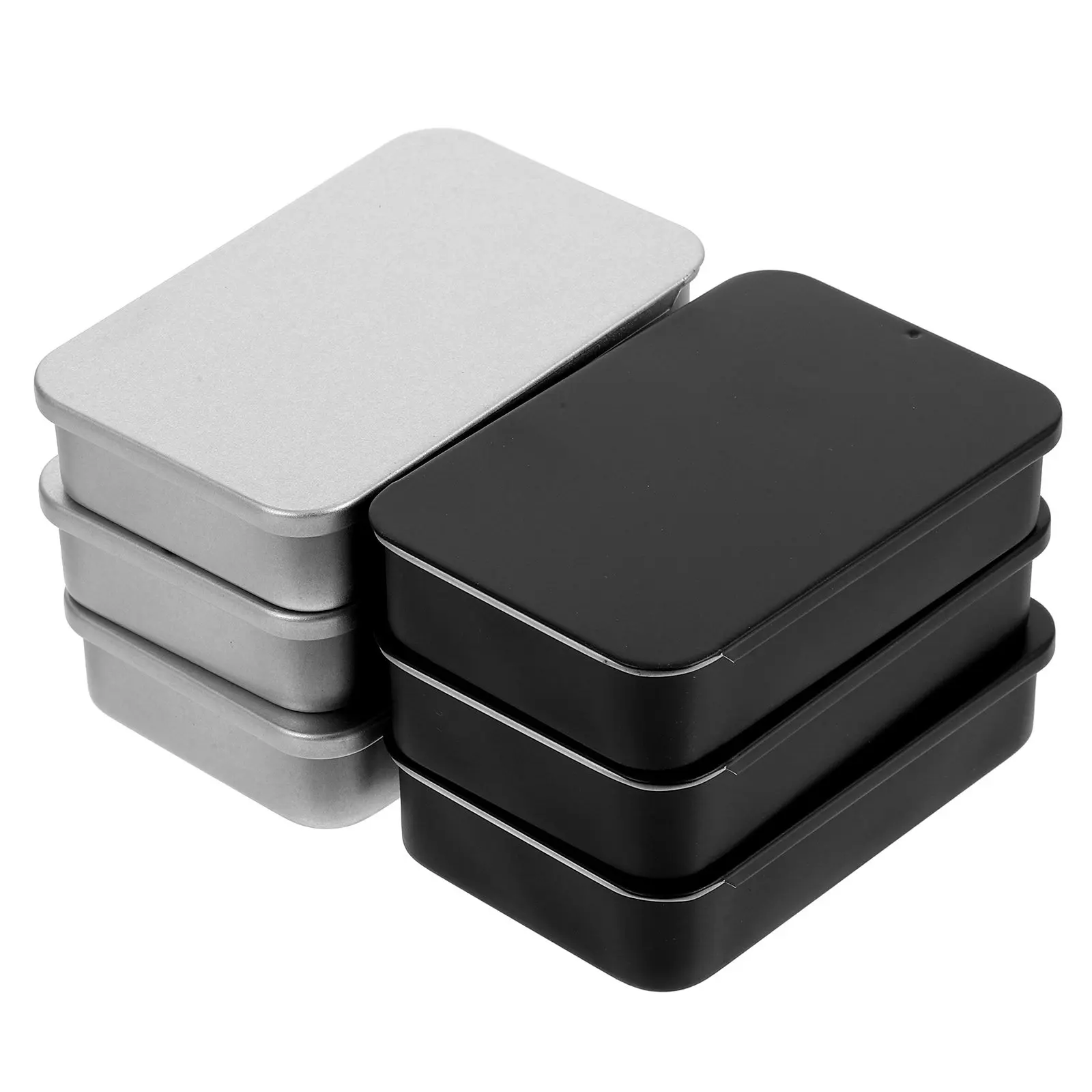 6Pcs Metal Card Holder Wallet Push Pull Credit Card Id Driver License Storage Box Sleek Compact Lightweight Professional Use