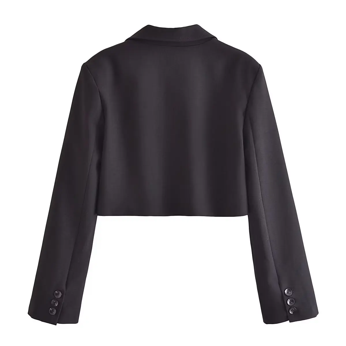 Dave&Di Autumn British Fashion High Street Girls Black  Short Suit Jacket Simple Casual Blazers Women Tops