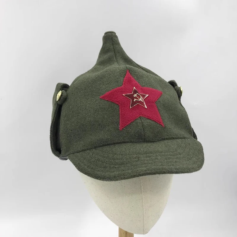 

Budyonnovka Hat Men Soviet Cap Winter Cavalry Vintage Cap Woolen Cloth Adult Hat Wonder Gifts