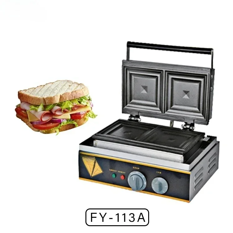 

None-stick Commercial Electric Snack Bubble Delish by Waffle Cast Aluminium Double-sided Belgium Sandwich Waffle Maker
