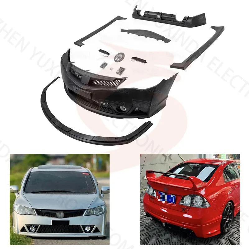 

Auto Body Kit Surround Fit 2006-2011 Upgrade to mugen FD2 TR RR Model Front and Rear Bumper Side Skirt Spoiler