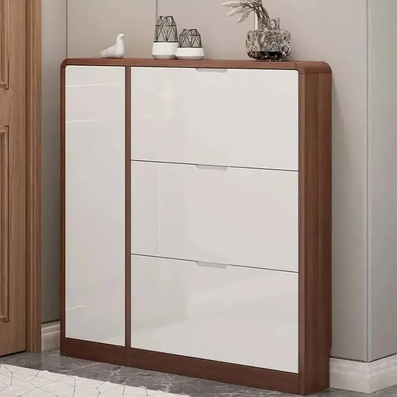 

Narrow White Shoe Cabinet Waterproof Beutiful Modern Wooden Storage Fashion Shoe Rack Luxury Display Muebles Salon Furniture