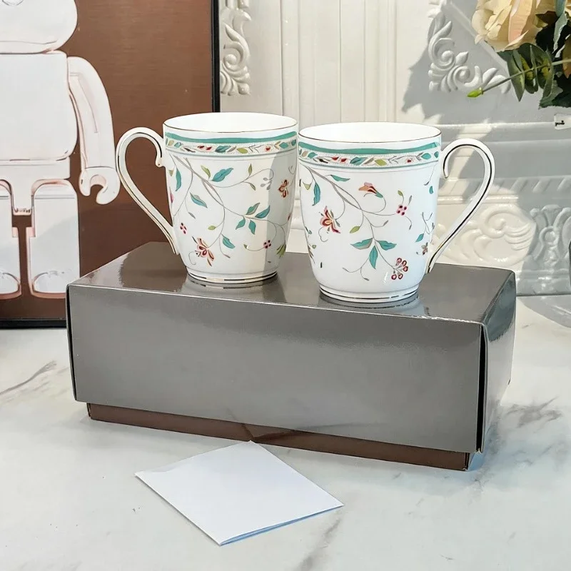 Simple And Light Luxury Home Bone China Mugs Flower Lace Series Mugs Perfect Gifts For Best Friends And Couples