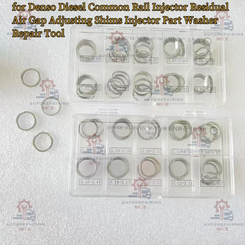 for Denso Diesel Common Rail Injector Residual Air Gap Adjusting Shims Injector Part Washer Repair Tool