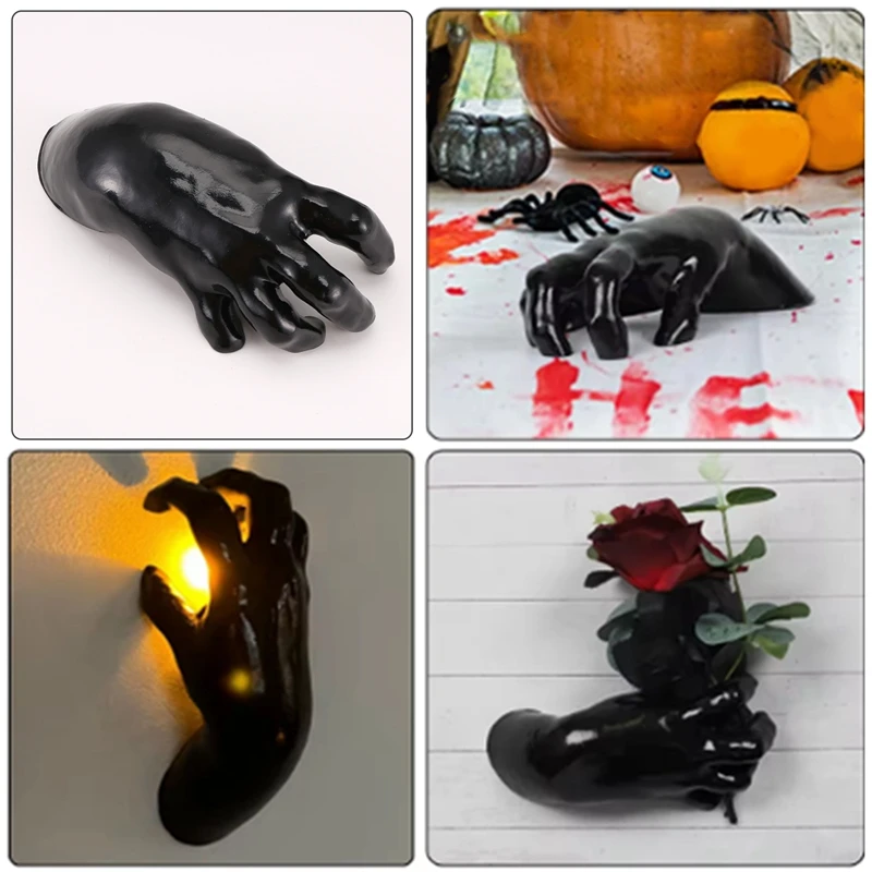 Halloween Decorations Wall Mounted Creepy Reaching Hands Horror Hands For Wall Decorations Gothic Hanging Sculpture