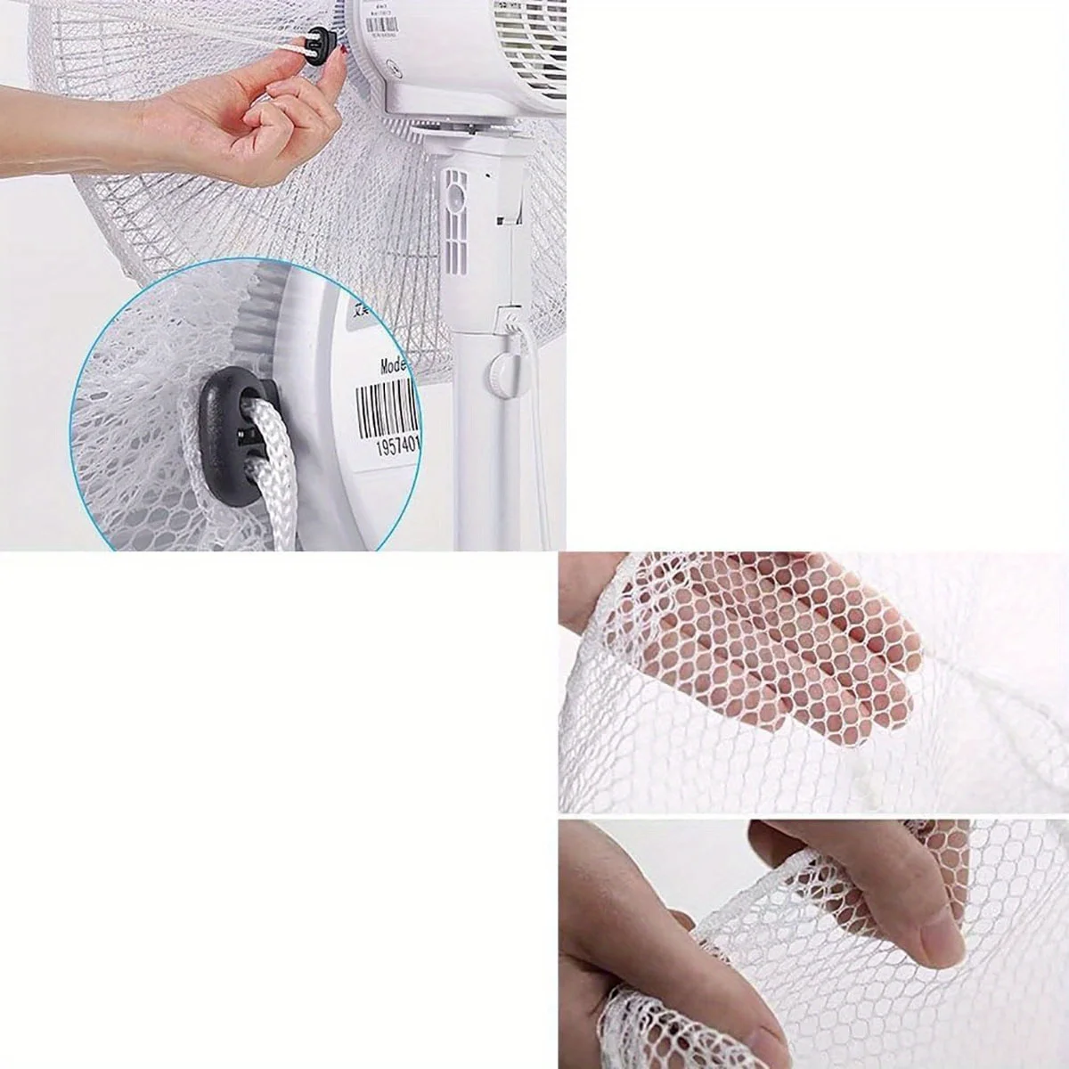 2Pcs Summer Fan Safety Protection Cover Round Electric Fan Guard Dust Covers  Anti-Pinch Hand Electric Fan Mesh Net Cover