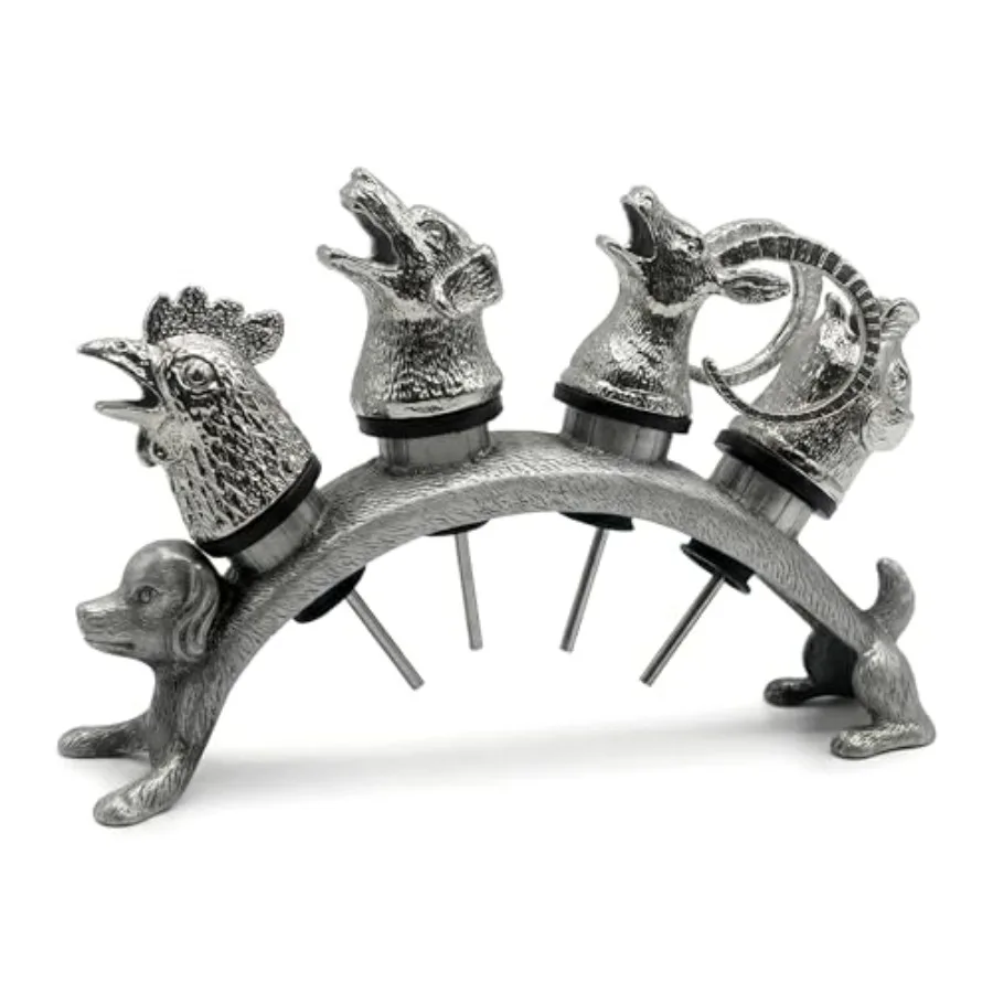 

Animal Wine Pourer and Wine Bottle Stopper Holde Display Unique Wine Accessories