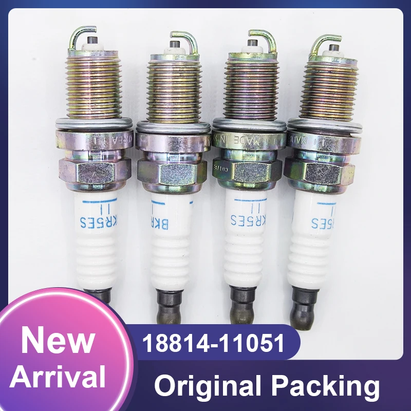 

4PCS 18814-11051 BKR5ES11 Iridium Spark Plug For Hyundai Elantra Sonata Accent Getz Tiburon 18814 11051 BKR5ES-11 1881411051
