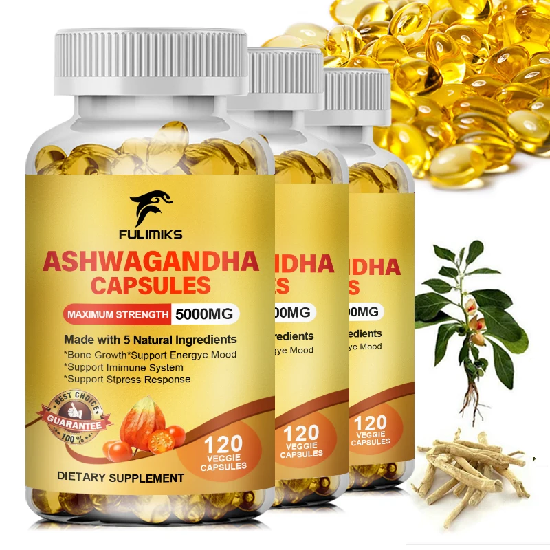 Maca Capsules & Ashwagandha Supplement Supports Hormonal Balance, Strength & Energy Boost, Stress, Stamina, Focus