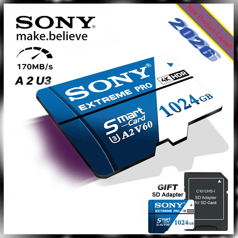 SONY High Speed Micro SD Card 128GB/256GB/512GB/1TB Class 10 UHS-I TF Flash Memory Card for USB Pen Drive