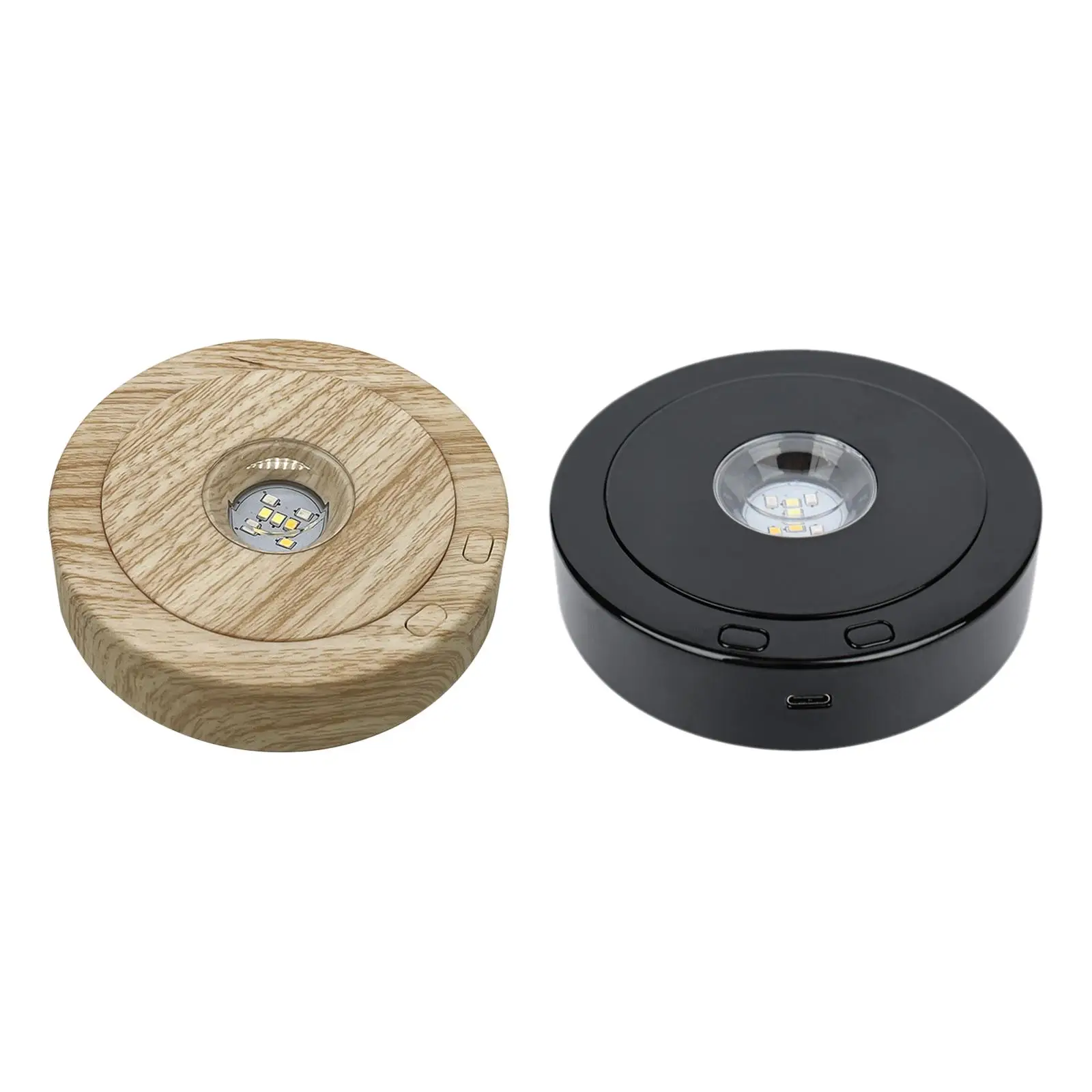 Rotating Display Stand with Colorful LED Lights Exhibitions Photography Products LED Rotating Display Stand Electric Turntable