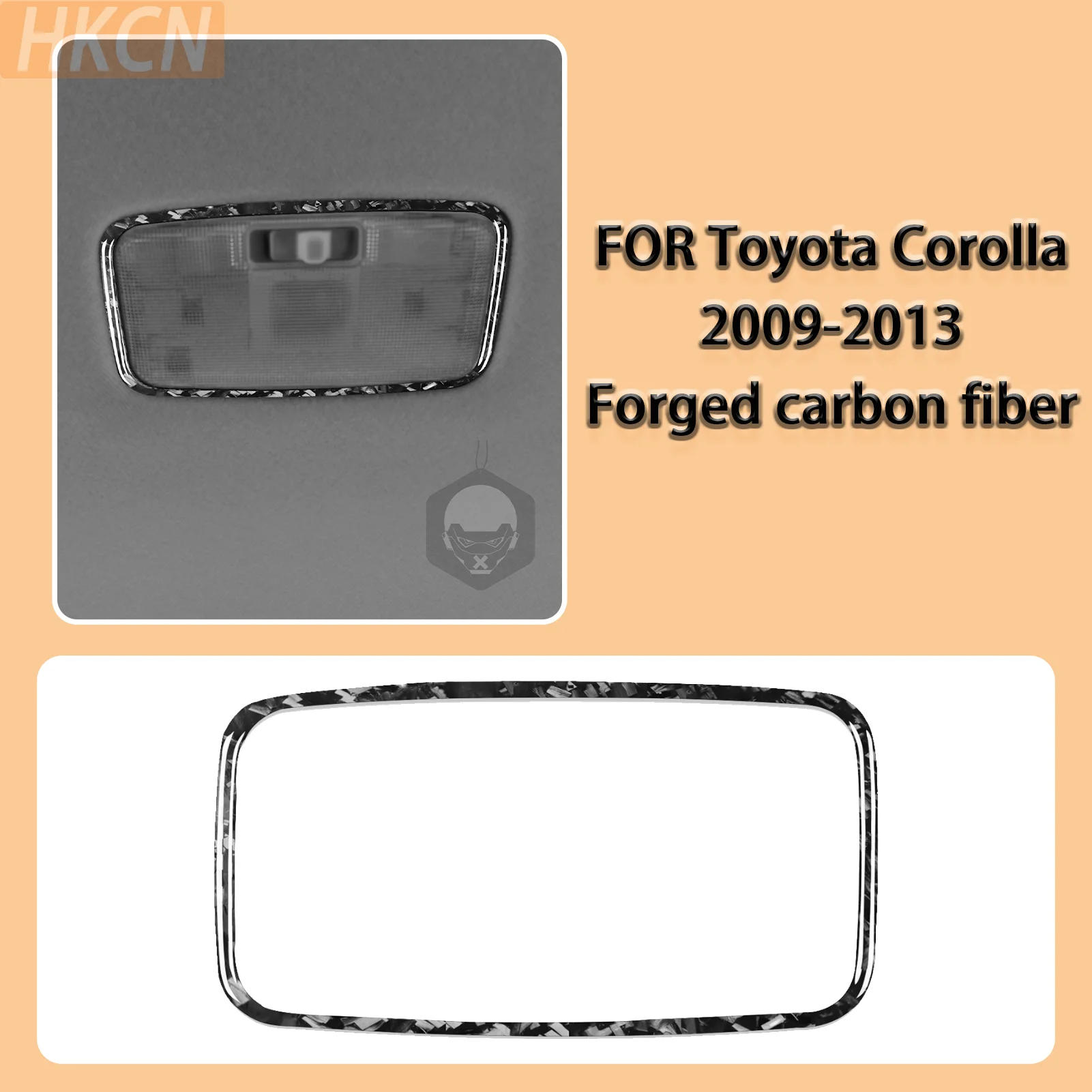 FOR Toyota Corolla 2009-2013 Forged Carbon Fiber Rear Roof Reading Light Frame Panel Decoration Car Interior Accessory Sticker