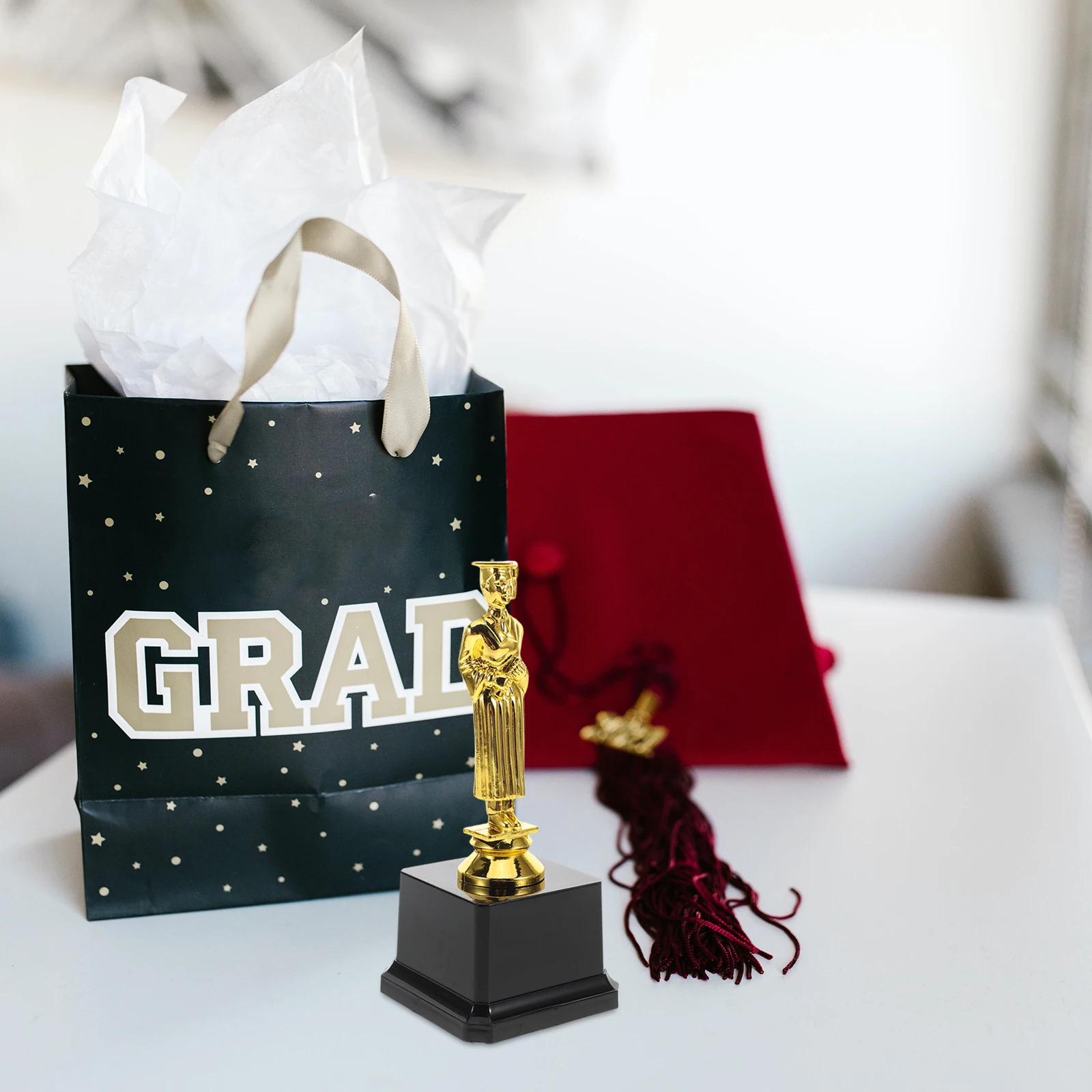 

Graduation Trophy Doctor Ornament Awards and Trophies Gift Achievement Golden Women