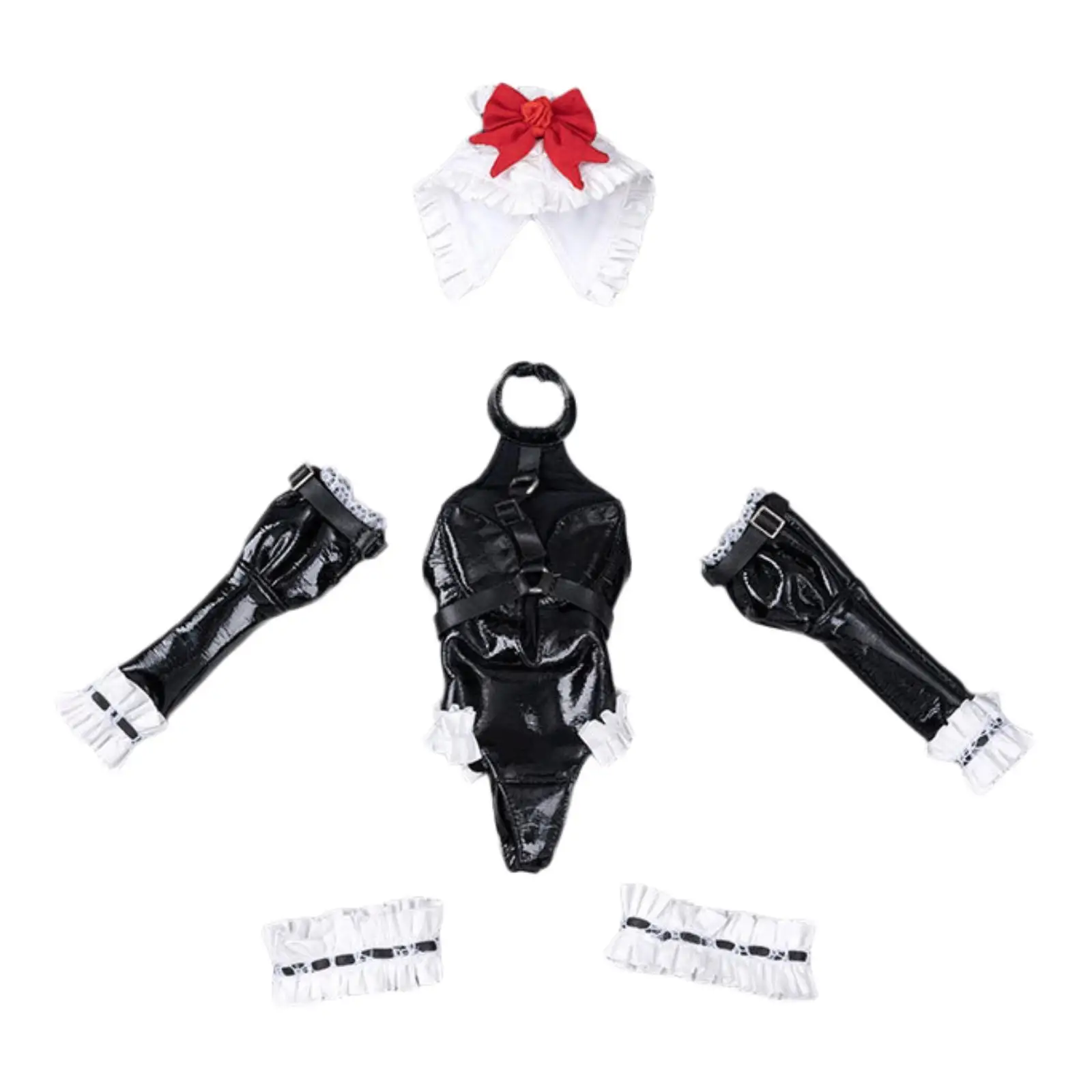 1/6 Action Figure Puppe Kleidung Kostüm Dienstmädchen Kostüm Cosplay Mode Mini PU Body für 12'' Action Figuren Zubehör