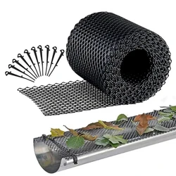 PVC Gutter Guard Mesh Roll Outdoor Garden Drainage Protector Leaf Debris Blocker for Preventing Clogged Drains Easy Installation