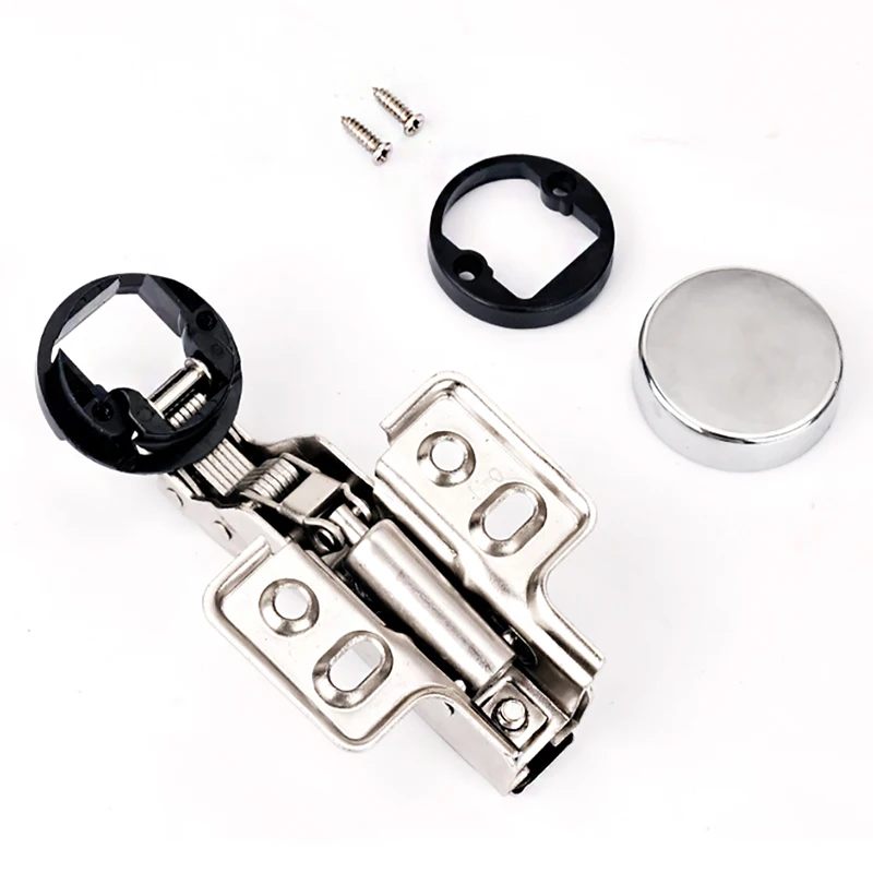 Glass Door Buffer Hinge Round Head Glass Hinge Damping Hydraulic Buffer Glass Furniture Hinge Wine Cabinet Door Damping Hinge