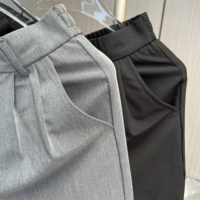 Men Wear Summer Thin Loose Casual Black Trendy Five-point Slim Short Trousers