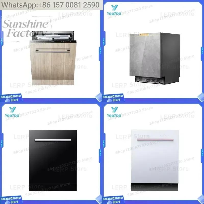 Built-In Electric Dishwasher With Energy Saving Stainless Steel Body Household Sets Optional Capacity Household Appliance