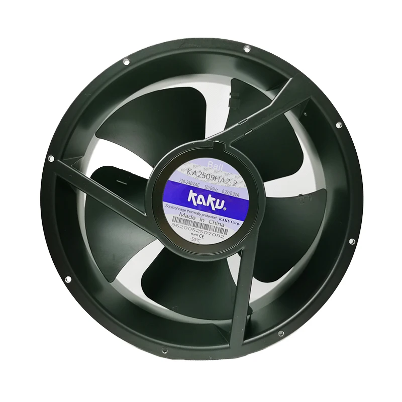 

25CM KAKU KA2509HA1-2/4 KA2509HA2-2/4 KA2509HA3-2 254×254×89mm AC220V Axial Flow Cooling Fan Industrial Cabinet Ventilator