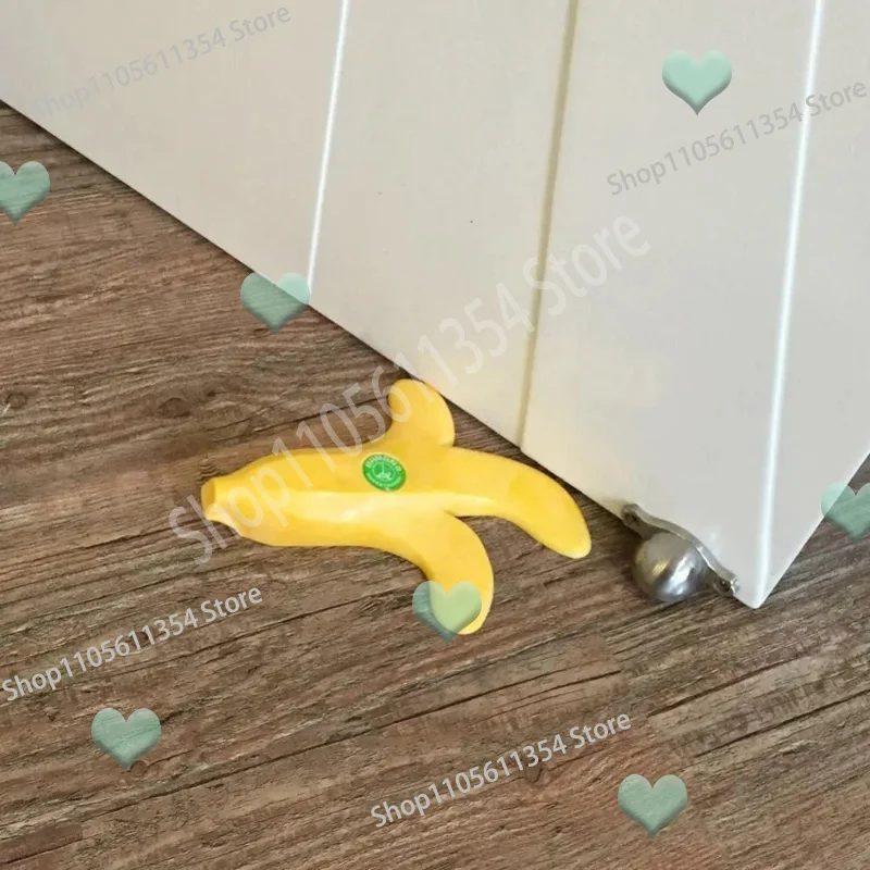 Without Punching Banana Door Stop Decorative Floor Protection Ice Cream Gate Stopper Plastic Home
