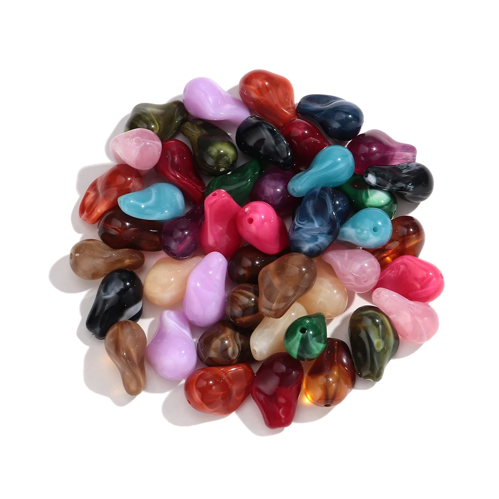20pcs Irregular Geometric Colorful Acrylic Loose Beads