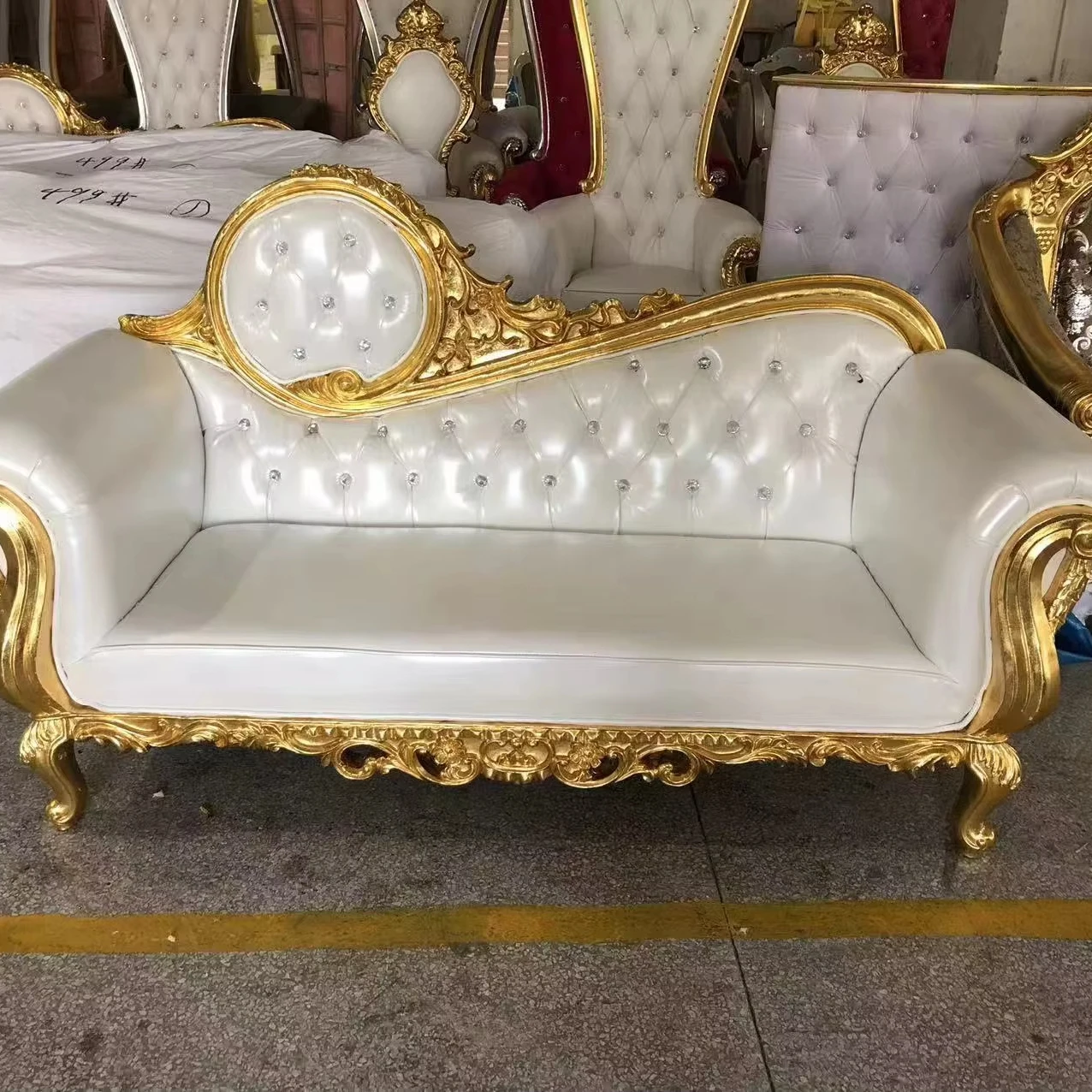 popular Royal Modern luxury hotel furniture wedding sofa thrones chair for queen king