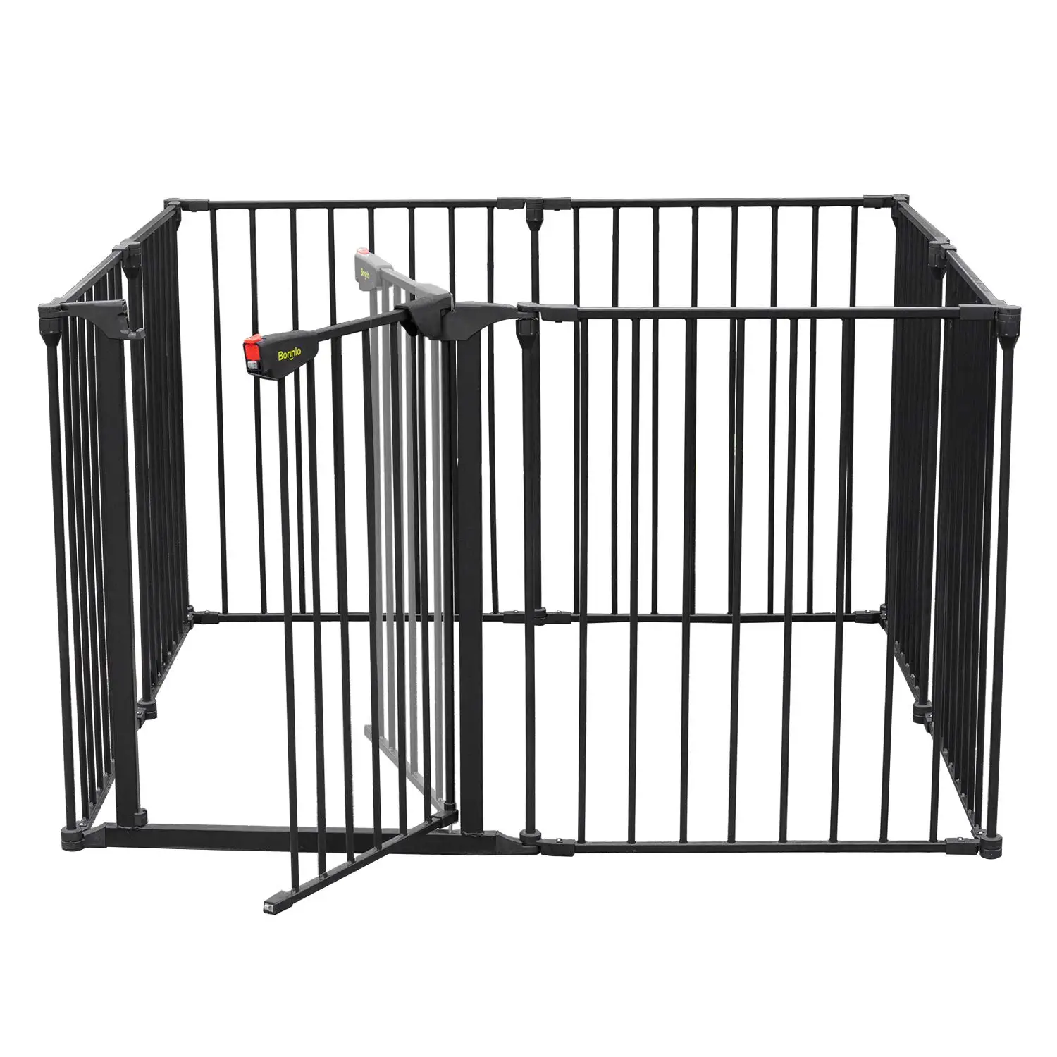 Auto Close Metal 8 Panels Baby Pet Fence Playpen Folding Safety Gate Barrier Fence