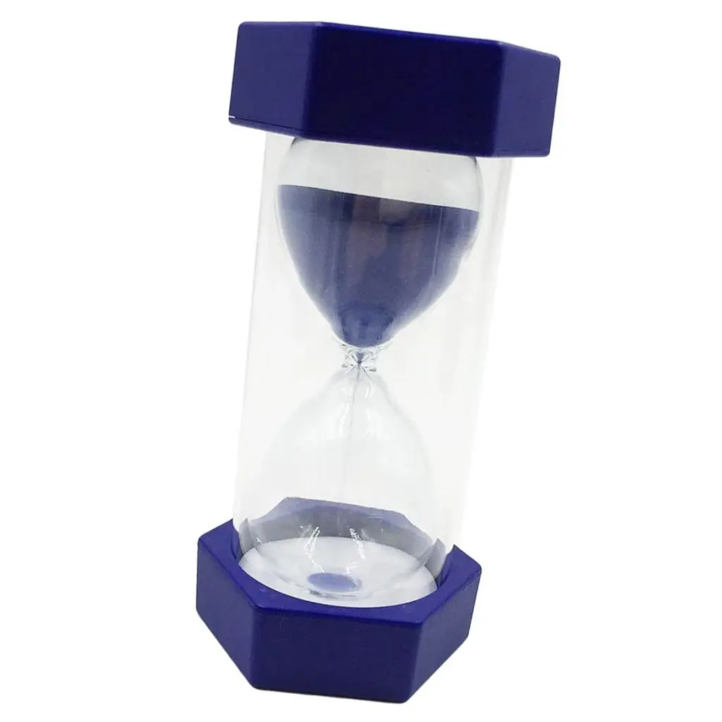 Visual Sand Timer 8 Minutes Blue Plastic Hourglass Kitchen Timing Tool Desk Timer for Cooking Reading Games