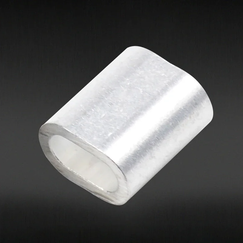 Manchons à sertir pour câbles, boîtier ovale en aluminium, M0.5-M22, virole à trou unique, boucle de sertissage, Clip de câble métallique en acier, manchon de protection ﻿