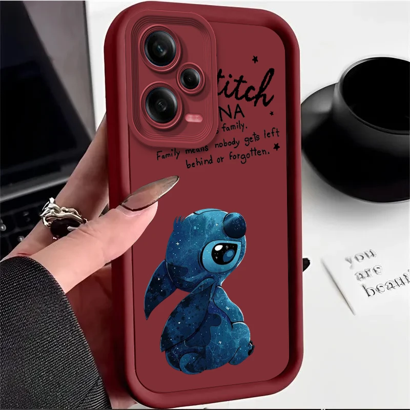 Disney Angie Stitch For Redmi Note 13 12 11T 11S 11E 10S 10T 9 8 7 Pro Plus Lite Eye Ladder Phone Case