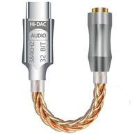 Type C to 3.5mm HiFi DAC Earphone Amplifier USB C Audio Decoder AMP Adapter CB1200AU Chip Sound Card Digital Decoder For Android