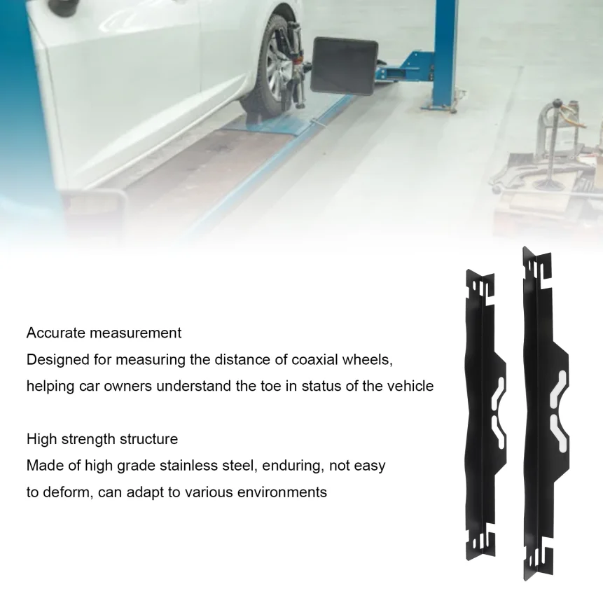 Toe Alignment Tool Plates Stainless Steel Accurate Wheel Alignment Measurements Wheel Alignment Tool with Hanging Holes for Car